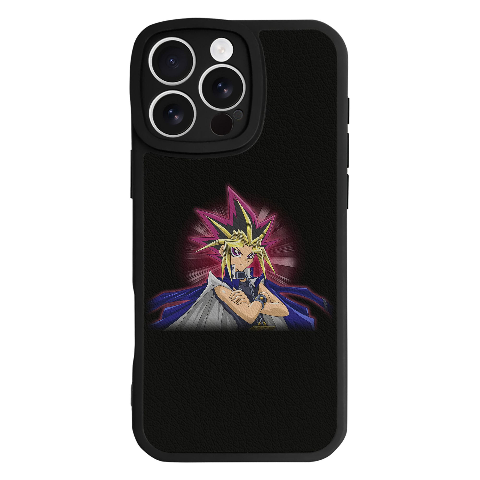 （画像用） 遊☆戯☆王 Yu-Gi-Oh! 【iPhone 16シリーズ対応】シリコンスマホケース（レザー調） 材質：シリコン